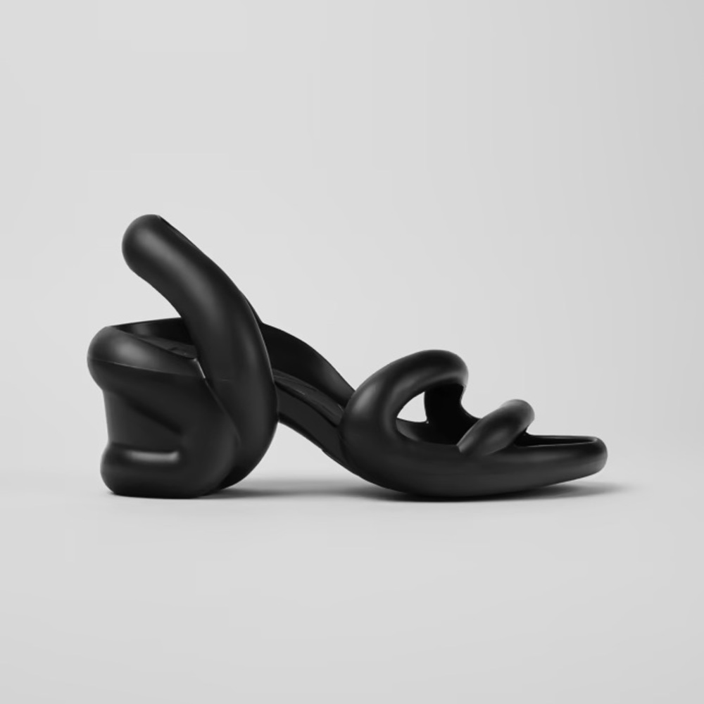 CAMPER Matte Black lightweight Chunky Slip On Sandals Size 9 (40)